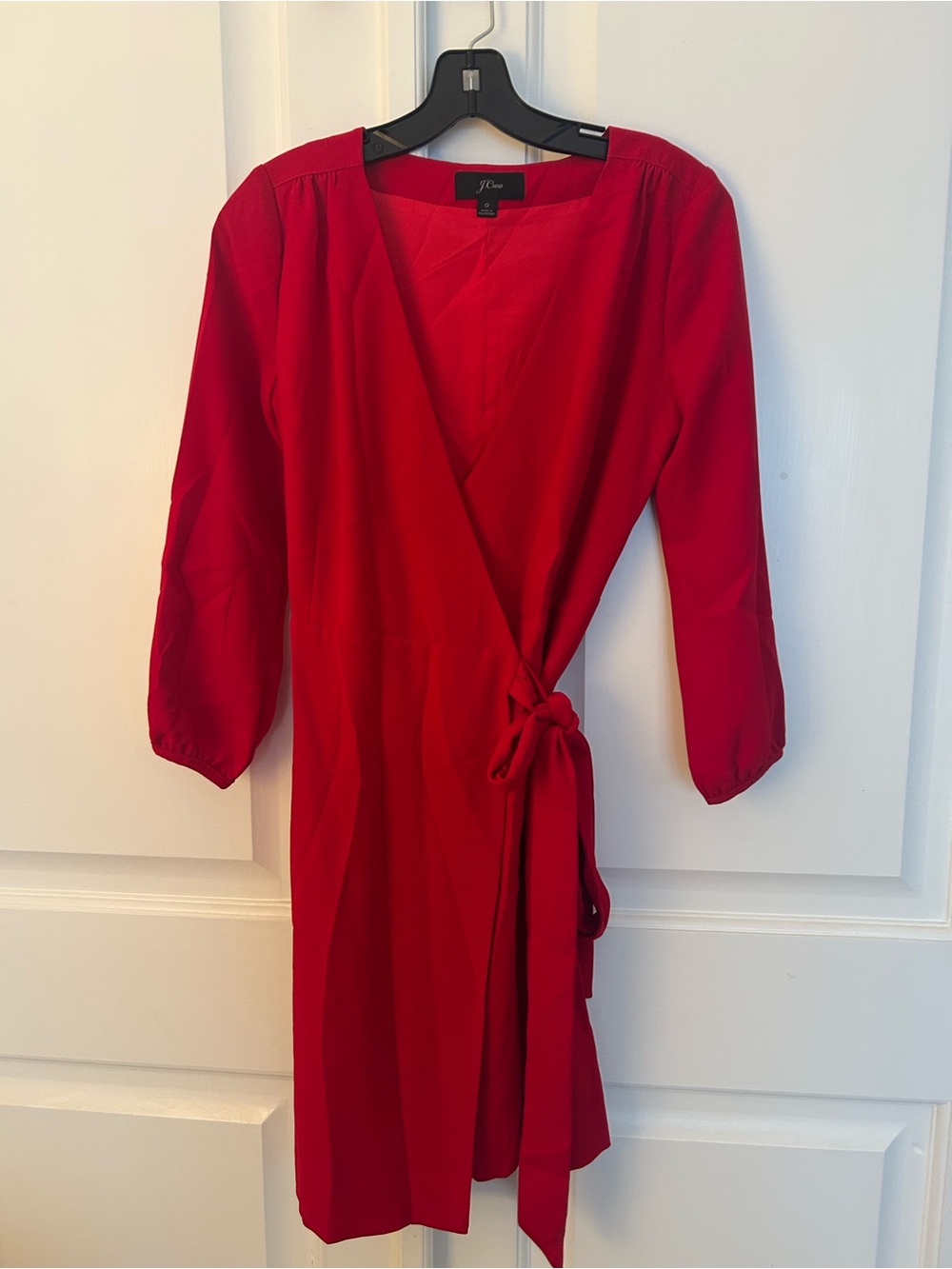 J. Crew Crimson Tie-Waist Wrap Dress